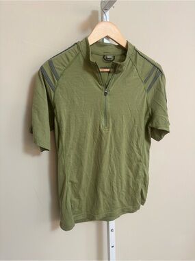 Smartwool Men’s Merino Quarter Zip Short Sleeve Shirt Medium Green Gorpcore
